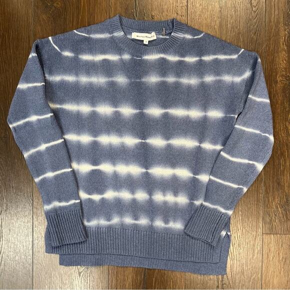 WHITE + WARREN Tie-Dye Print Crew Neck sweater SZ SM - Picture 1 of 5
